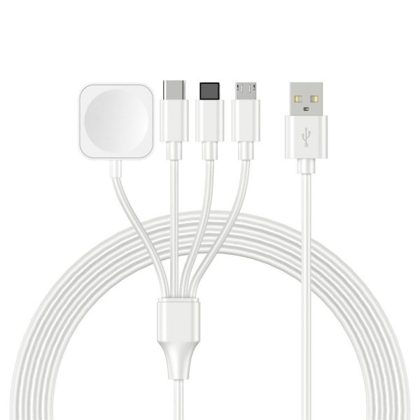 Square four in one watch wireless charging mobile phone charging cable data cable USB/TYPE-C optional