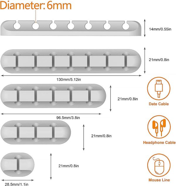 Creative silicone storage hub charging cable organize data cable holder mobile phone desktop cable organizer - Image 26