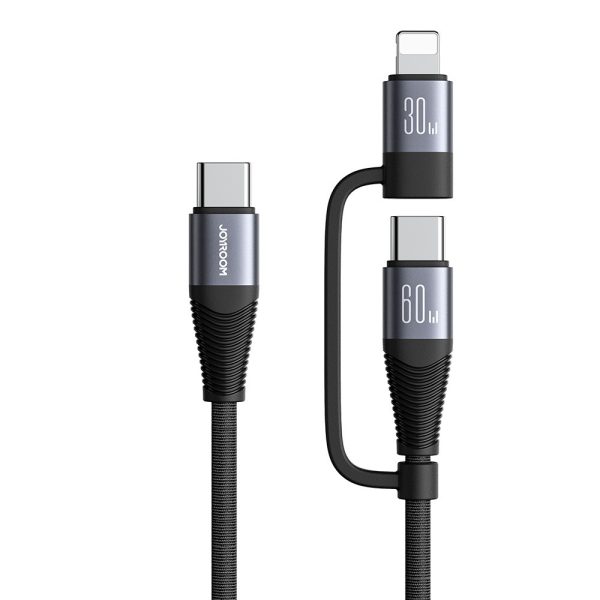 Aluminum alloy four in one data cable for mobile fast charging 60W high-power transmission data cable - Image 6