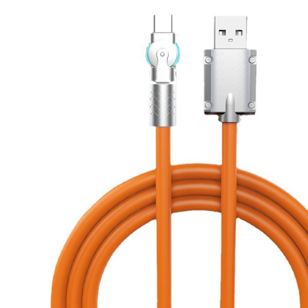 The New Rotary Type-C Data Cable Super Fast Charging Cable Is Applicable To Huawei Apple Xiaomi Android Mobile Phone Charging Cable - Image 5