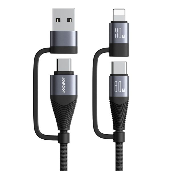 Aluminum alloy four in one data cable for mobile fast charging 60W high-power transmission data cable - Image 7