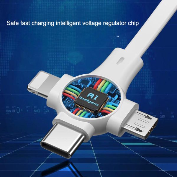 Mobile phone three in one data cable, retractable charging cable, one to three - Image 4